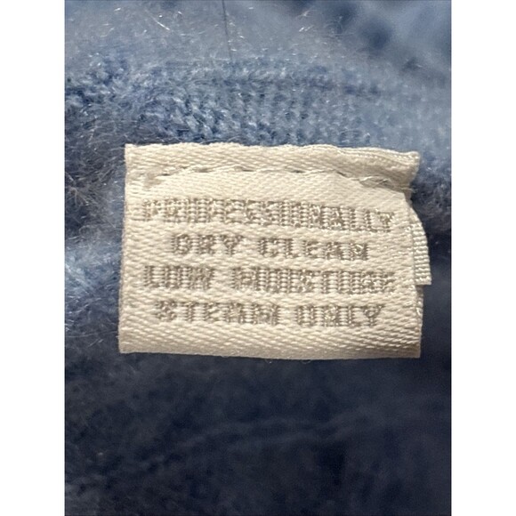 Charter Club Women’s Small 100% Cashmere Pullover Sweater Cable Knit Blue - Picture 15 of 16